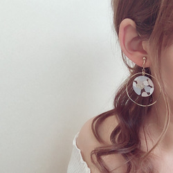 Marble hoop pierce(004601) 3枚目の画像