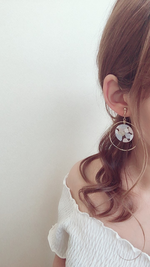 Marble hoop pierce(004601) 3枚目の画像