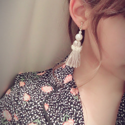 Pearl tassel pierce 2枚目の画像