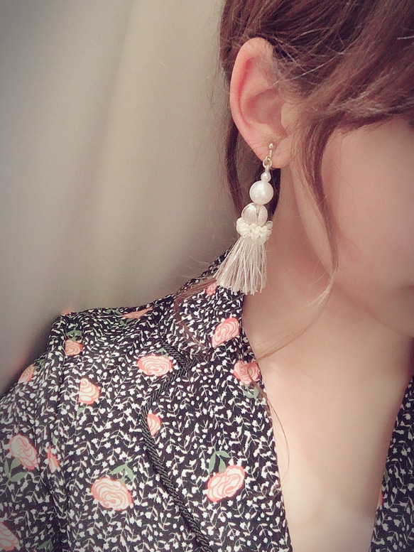 Pearl tassel pierce 2枚目の画像