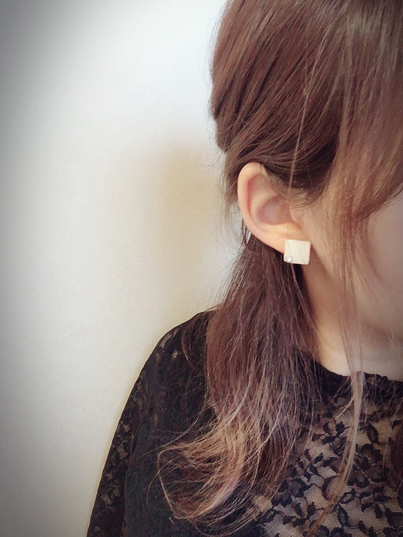 (全4色)Color square × Flowerball pierce 6枚目の画像