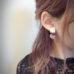 (全4色)Color square × Flowerball pierce 8枚目の画像