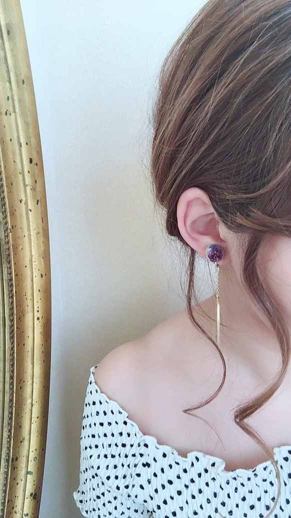 Mini flower ball chain stick pierce 3枚目の画像