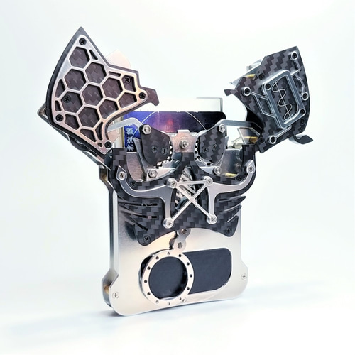 カシャっと開く!【メカニカルカードケース・名刺入れ・お財布 ドクロ