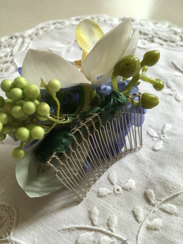 ＊アートフラワーのヘアアクセ＊ 3枚目の画像