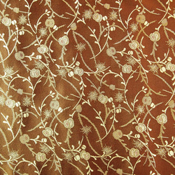 金鰻魚（高檔面料）茶蔓藤花紋（50厘米至1片，2片1米） 第1張的照片