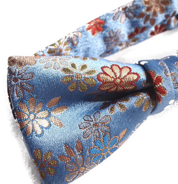 Nishijin Woven Japanese Pattern Luxury Bow Tie☆由優質金織錦布製成的時尚領結。小菊 第2張的照片