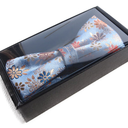 西陣織 和柄の高級蝶ネクタイ☆高級金襴布利用のおしゃれな蝶ネクタイです。小菊 3枚目の画像