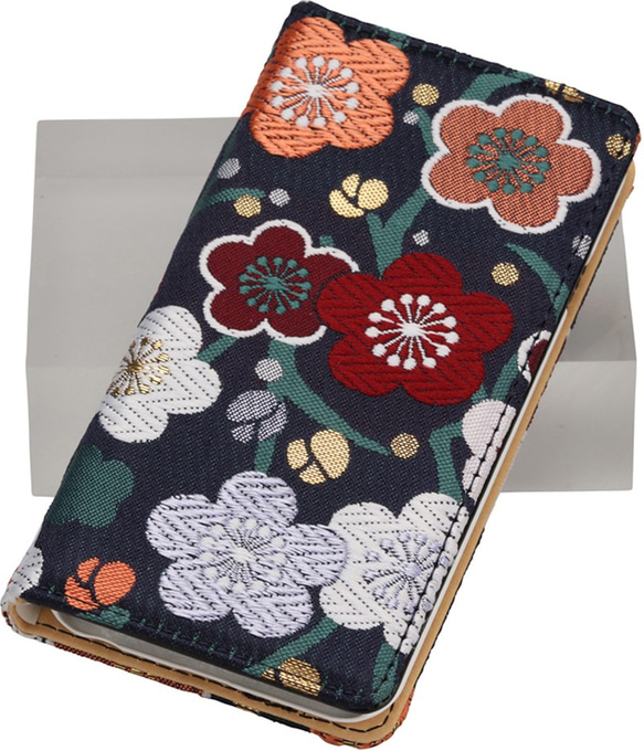 iPhoneケース6,6s 手帳型ケース『花花』 可愛い和柄　着物の柄を用いた豪華なアイフォンケース 1枚目の画像