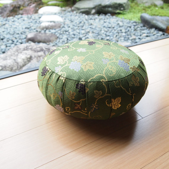 瑜珈墊瑜珈墊（冥想）zabuton（33cm，葡萄綠） 第2張的照片