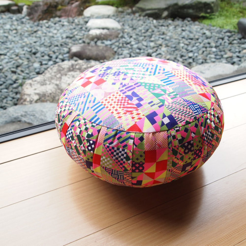 ヨガ座布団 yoga クッション（瞑想）座布・座禅座布団 (33cm, アート