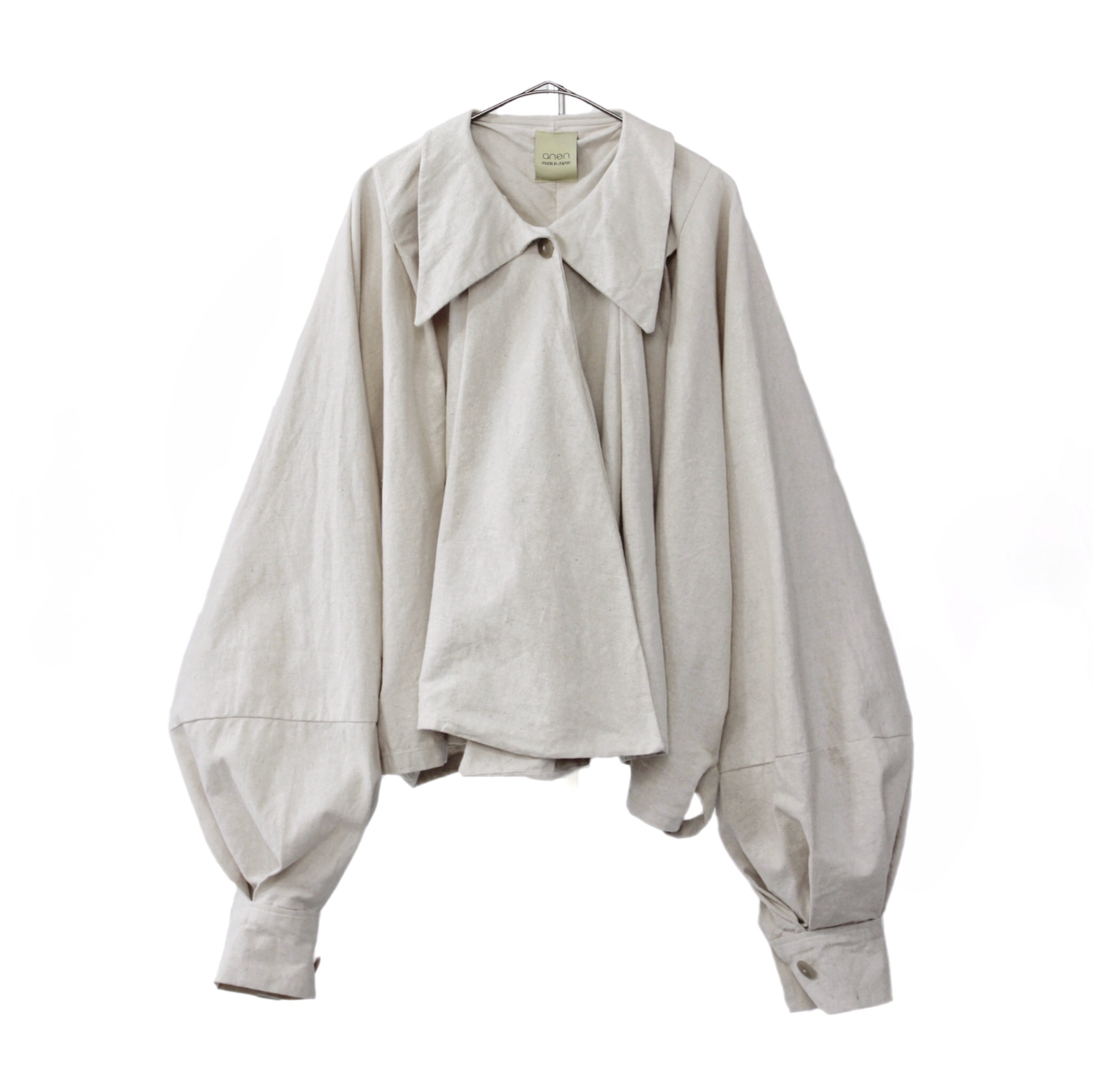 ビッグカラーバルーンスリーブフレアシャツジャケット