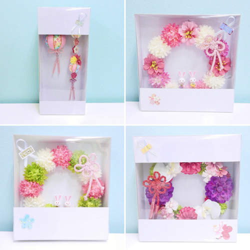 再販×2Creema限定福袋＊お雛様セット♪和風リース小花&花鞠・花