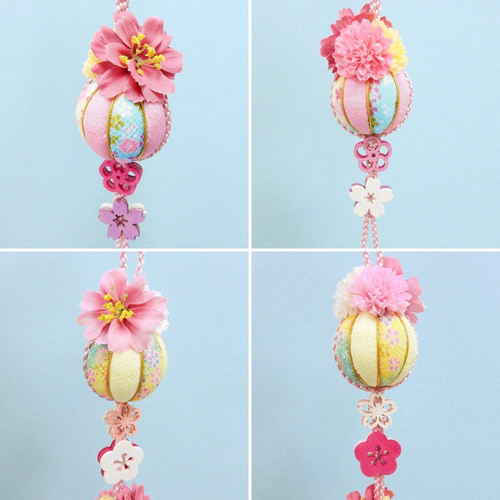 再販×2Creema限定福袋＊お雛様セット♪和風リース小花&花鞠・花