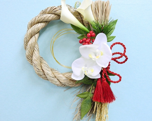 しめ縄リース　胡蝶蘭 0_aa21728650667a5c615e33a539c9