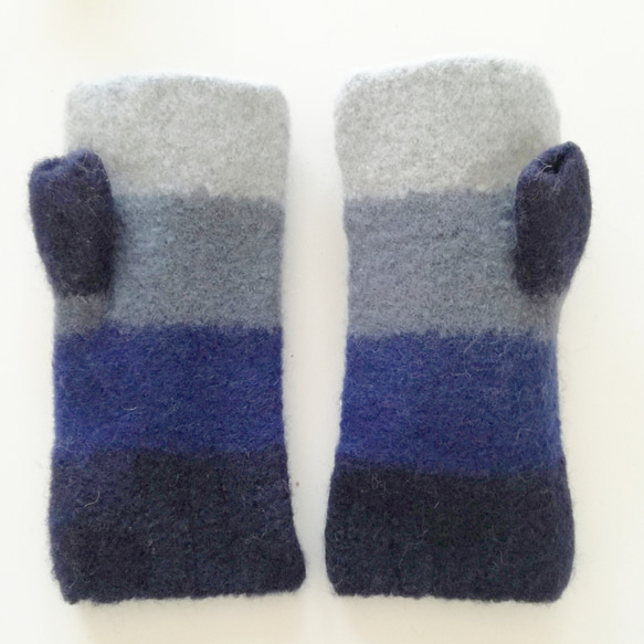 費爾資金Yubinashi手套靛藍邊界 第3張的照片