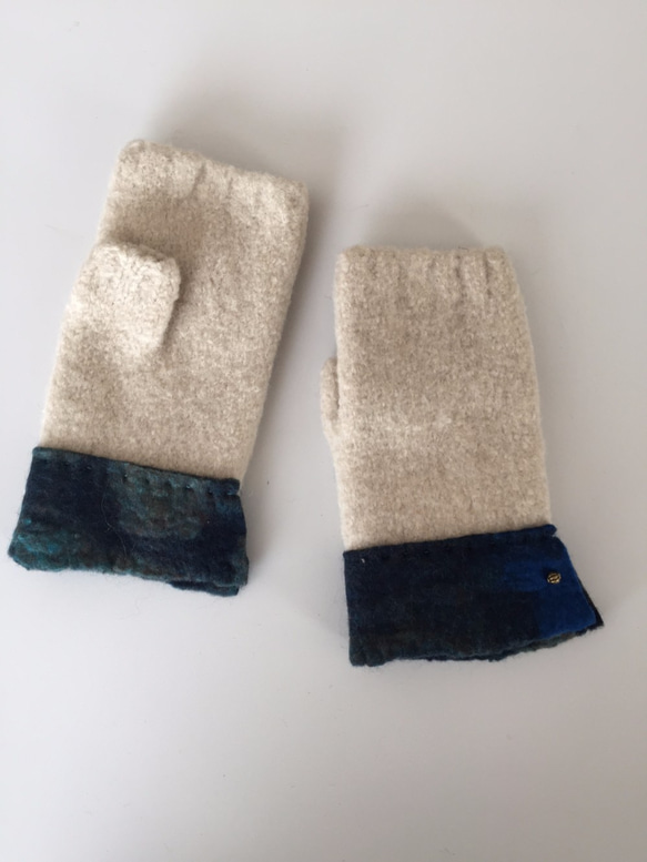 フェルディングゆびなしミトン カフス ナチュレ 指なし手袋 手袋・ミトン ooie noriko 通販｜Creema(クリーマ)