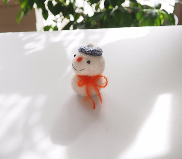 スノーマン　（Ｓ）　雪だるま　クリスマス　フェルト 3枚目の画像