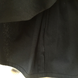 ナチュラルなコットンリネンのギャザースカート（ブラック） 2枚目の画像