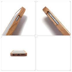 iphone 5/5s/SE 6/6s 6plus/6splus ケース 木製 ウッド 太陽 4枚目の画像