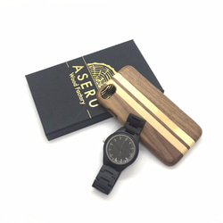 お買い得な2個セット iphoneケース 木製腕時計 木製 大切な方への贈り物 5枚目の画像