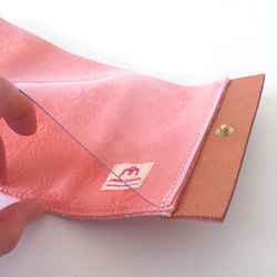 Nume皮革和日式圖案臨時口罩盒（用於無紡布口罩）[絲綢]-蝴蝶紋 第2張的照片