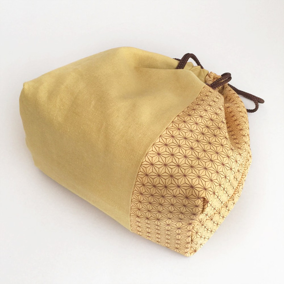 亞麻和日式抽繩袋 [絲綢]（用於透明手提袋） 第7張的照片
