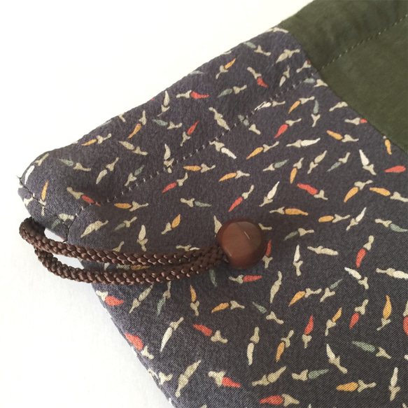 亞麻和日式抽繩袋 [絲綢]（用於透明手提袋） 第3張的照片