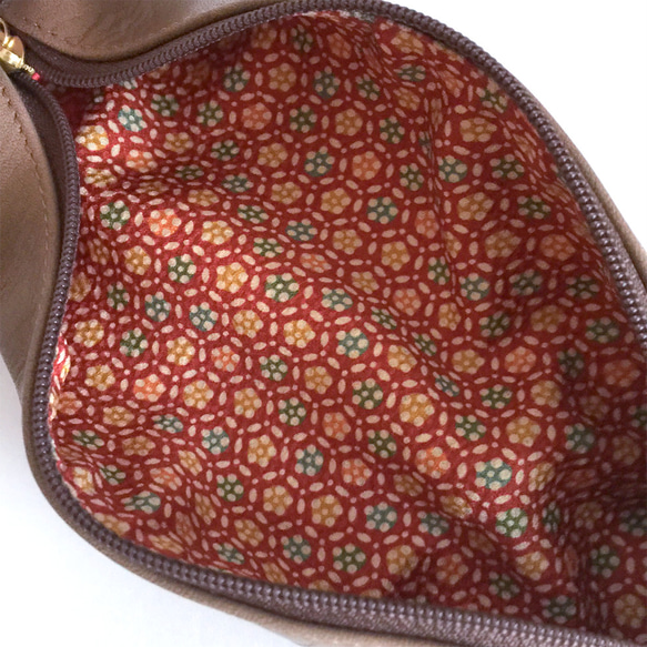 Leather pen case with Japanese pattern, Kimono [Silk] 第4張的照片