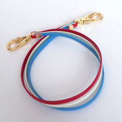 Three color Leather strap (Tricolor) width3mm 第2張的照片