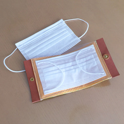 Nume 皮革和日本圖案臨時口罩盒 [obi]（用於無紡布口罩） 第3張的照片