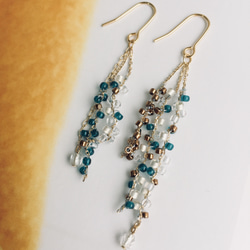 kirakira  beads  pierced blue 1枚目の画像