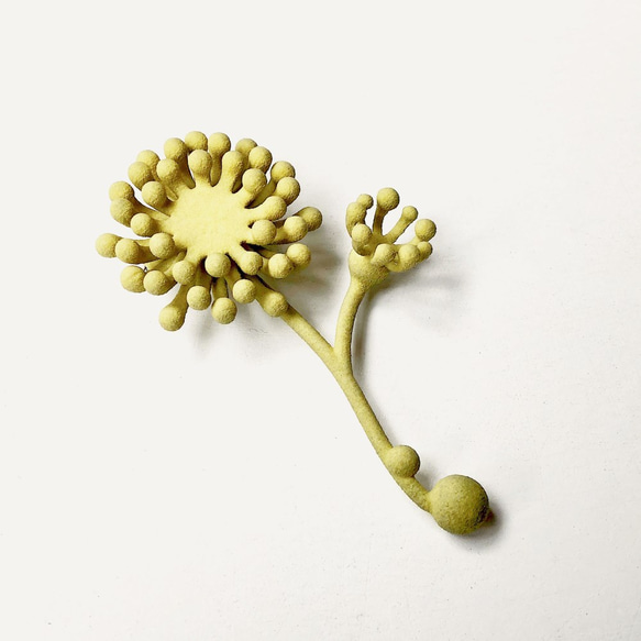 Flower Brooch Ⅱ（はなピンⅡ）（オリーブグリーン）(再販) 6枚目の画像