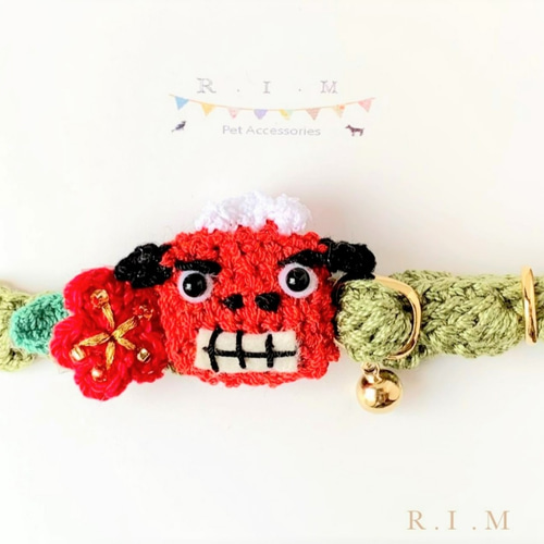 2026 お正月 獅子舞 コットン首輪 ☆小型犬＆猫の首輪☆ リード・首輪