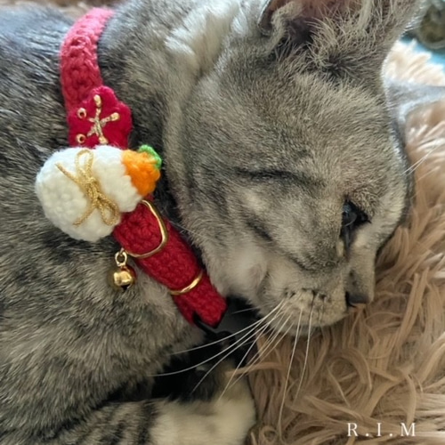 お正月用わんちゃん猫ちゃん用首輪 2026 お正月 鏡餅 コットン首輪 ☆小型犬＆猫の首輪☆ リード・首輪
