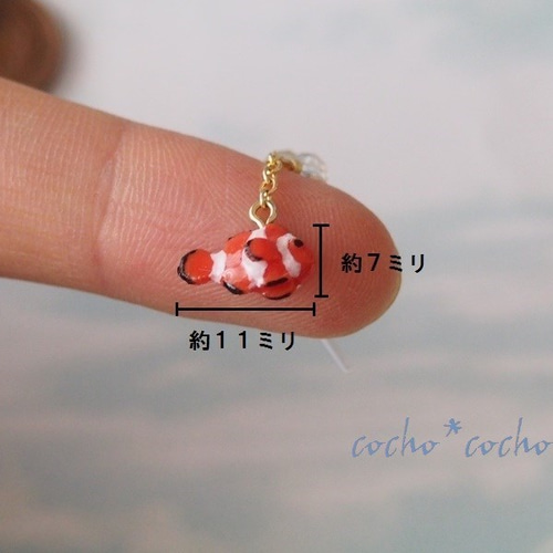 カクレクマノミとナンヨウハギのピアス(イヤリング) ピアス
