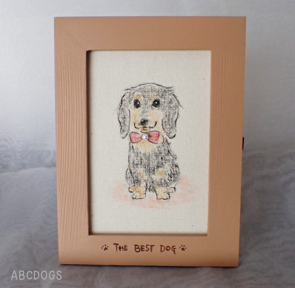 クレヨンフレーム ダックスフンド（1） 絵画 ABCDOGS 通販 11749219