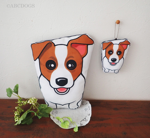 ミニクッション＆ミニぐるみ ジャックラッセルテリア ぬいぐるみ