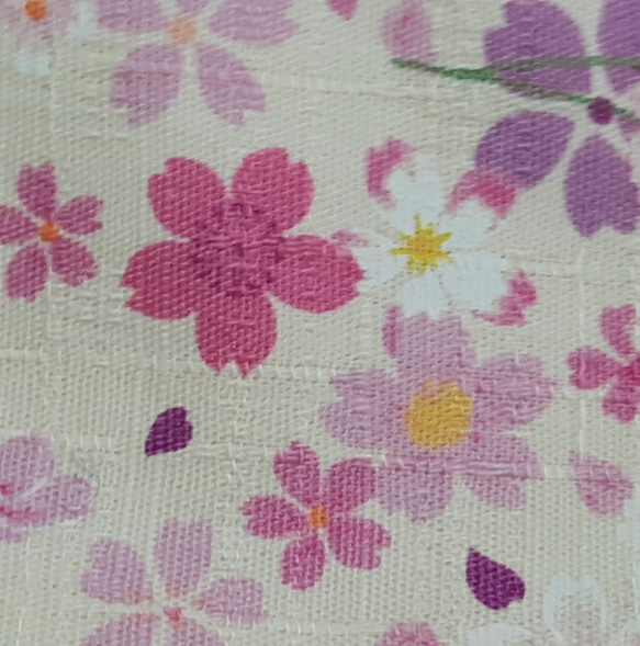 桜 立体マスク 和柄 浴衣  ピンク ダブルガーゼ 5枚目の画像