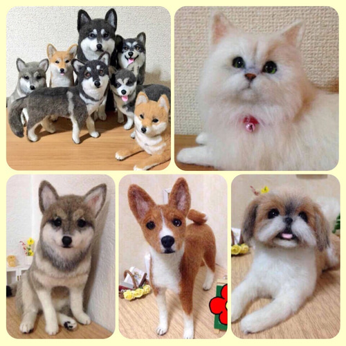 愛犬、愛猫ちゃんのオーダー承ります✩羊毛フェルト 羊毛フェルト 