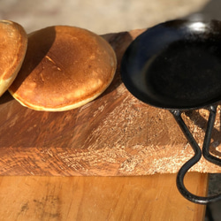 【ふわっふわホットケーキ専用パン】ちっちゃいフライパン／ソロ　キャンプ　で大活躍「MAMEMARU　PAN」１１ｃｍ　 5枚目の画像