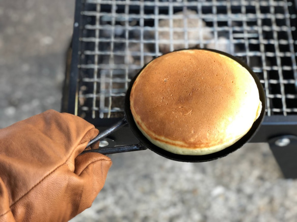 【ふわっふわホットケーキ専用パン】ちっちゃいフライパン／ソロ　キャンプ　で大活躍「MAMEMARU　PAN」１１ｃｍ　 4枚目の画像