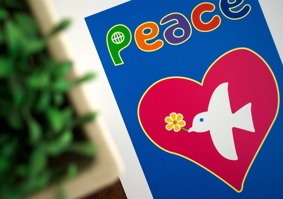 ハートフルなイラスト「peace」 3枚目の画像