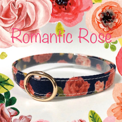 Romantic Rose＊迷子札付＊軽い猫の首輪 1枚目の画像