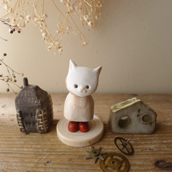 「プルプル人形」ハロウィン・白猫 1枚目の画像