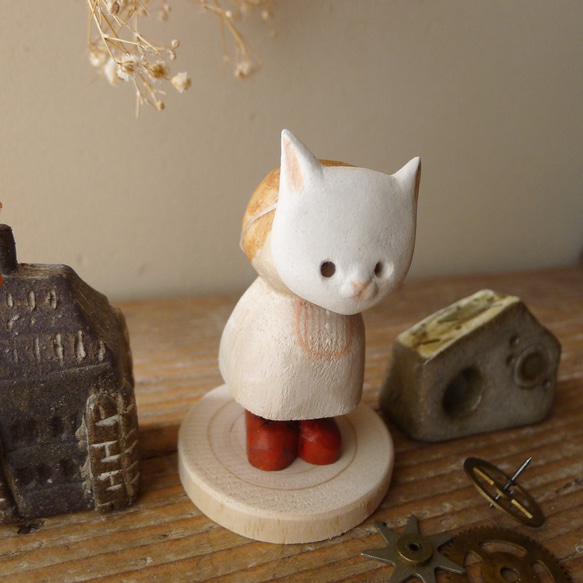 「プルプル人形」ハロウィン・白猫 3枚目の画像