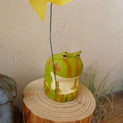木彫り　蛙（ツノガエル）１ 2枚目の画像