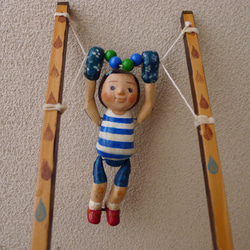 鉄棒人形「ボーダーの女の子」 3枚目の画像