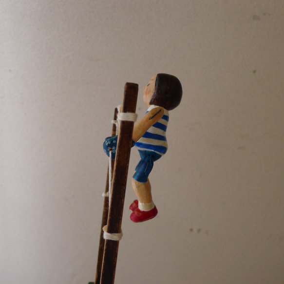 鉄棒人形「ボーダーの女の子」 4枚目の画像