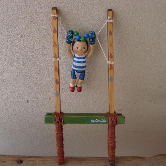 鉄棒人形「ボーダーの女の子」 6枚目の画像
